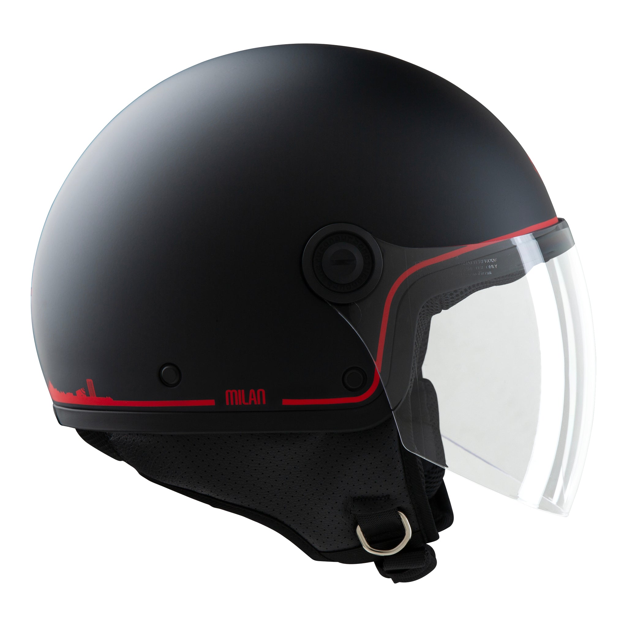 CASCO JET EL'JETTIN AC MILAN NERO OPACO E BIANCO TUCANO URBANO