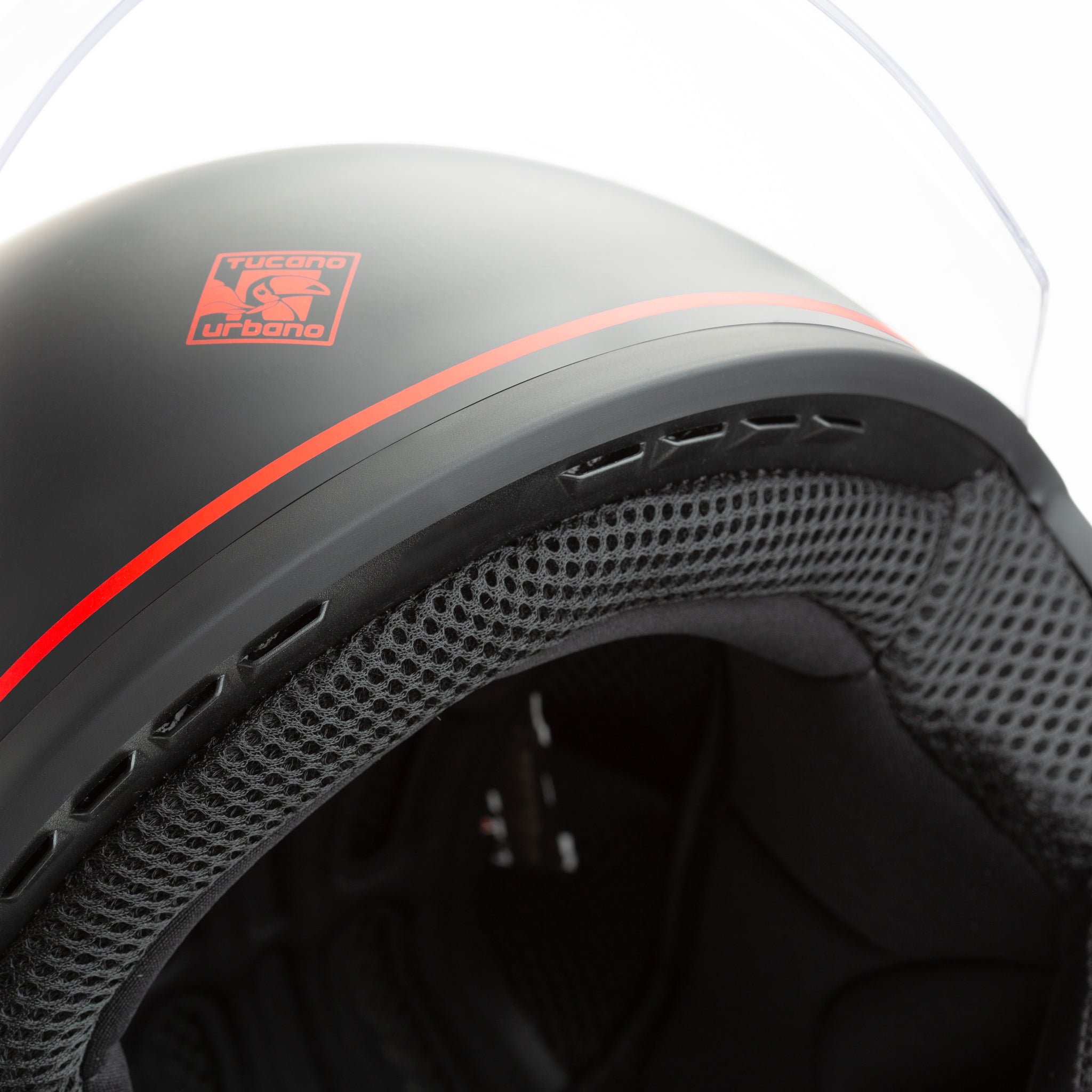 CASCO JET EL'JETTIN AC MILAN NERO OPACO E BIANCO TUCANO URBANO
