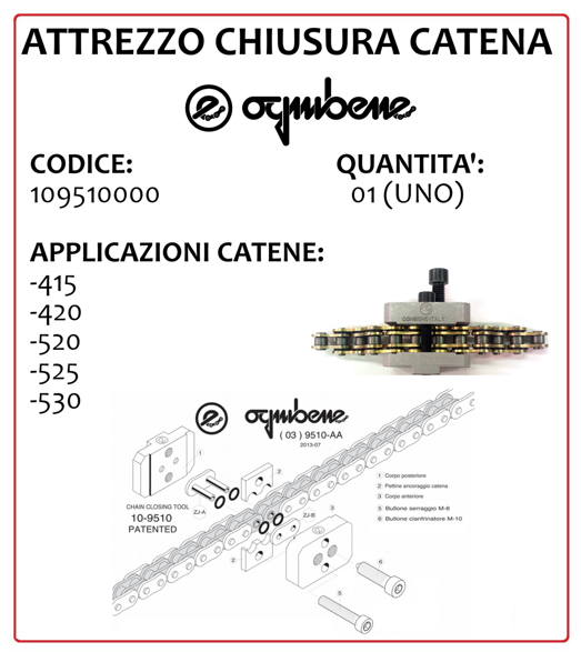 Attrezzo Chiusura smaglia catene smagliacatena per moto 5/8 passo 520-525-530
