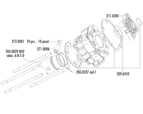 KIT DERBI-APRILIA RX-RS 2006 D.50