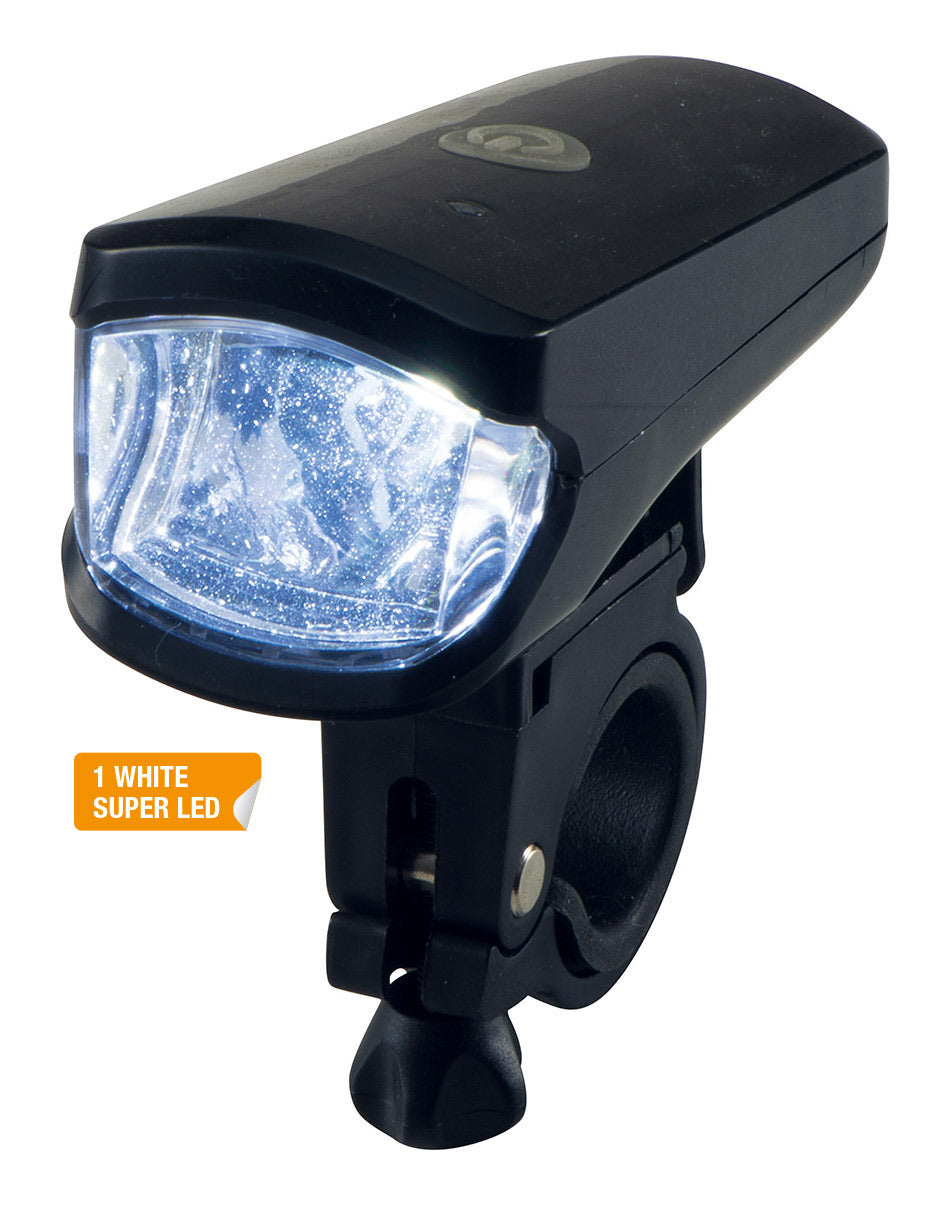 Fanale anteriore nero ricaricabile USB X4 700137