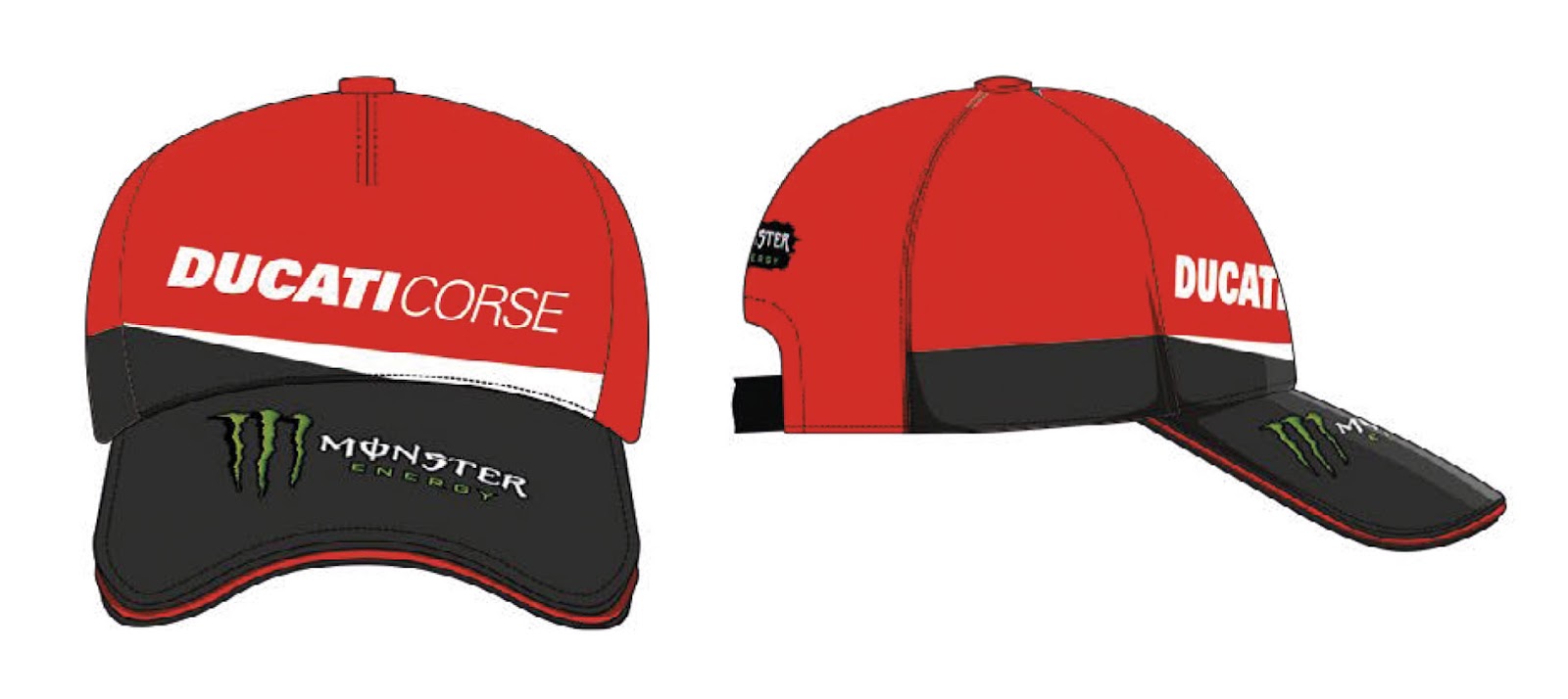 Baseball Cap Ducati Corse dual Monster diagonal Pritelli 501292