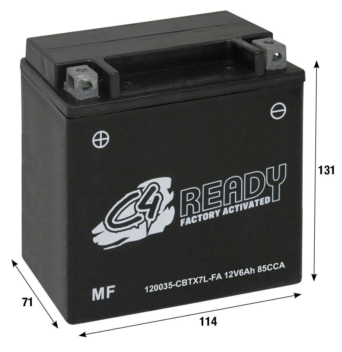 Batteria al gel CBTX7L-FA C4 APRILIA DERBI GARELLI HONDA MALAGUTI PIAGGIO 120035