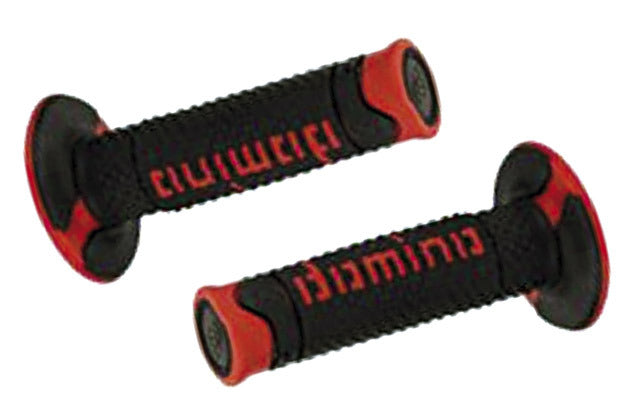 Manopole Domino Offroad rosso/nero GRIPS 033