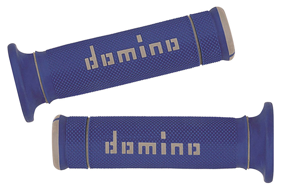 Coppia manopole Domino Trial blu/bianco GRIPS 011