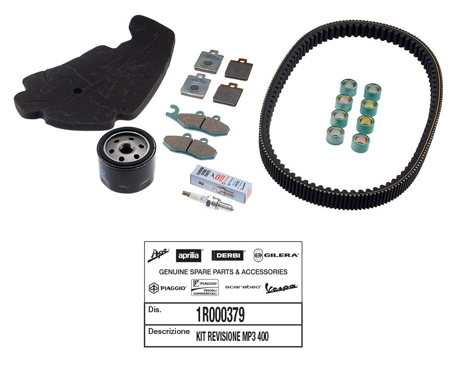 Kit revisione Piaggio MP3 400 ('07/'12) 2007-2012 1R000379