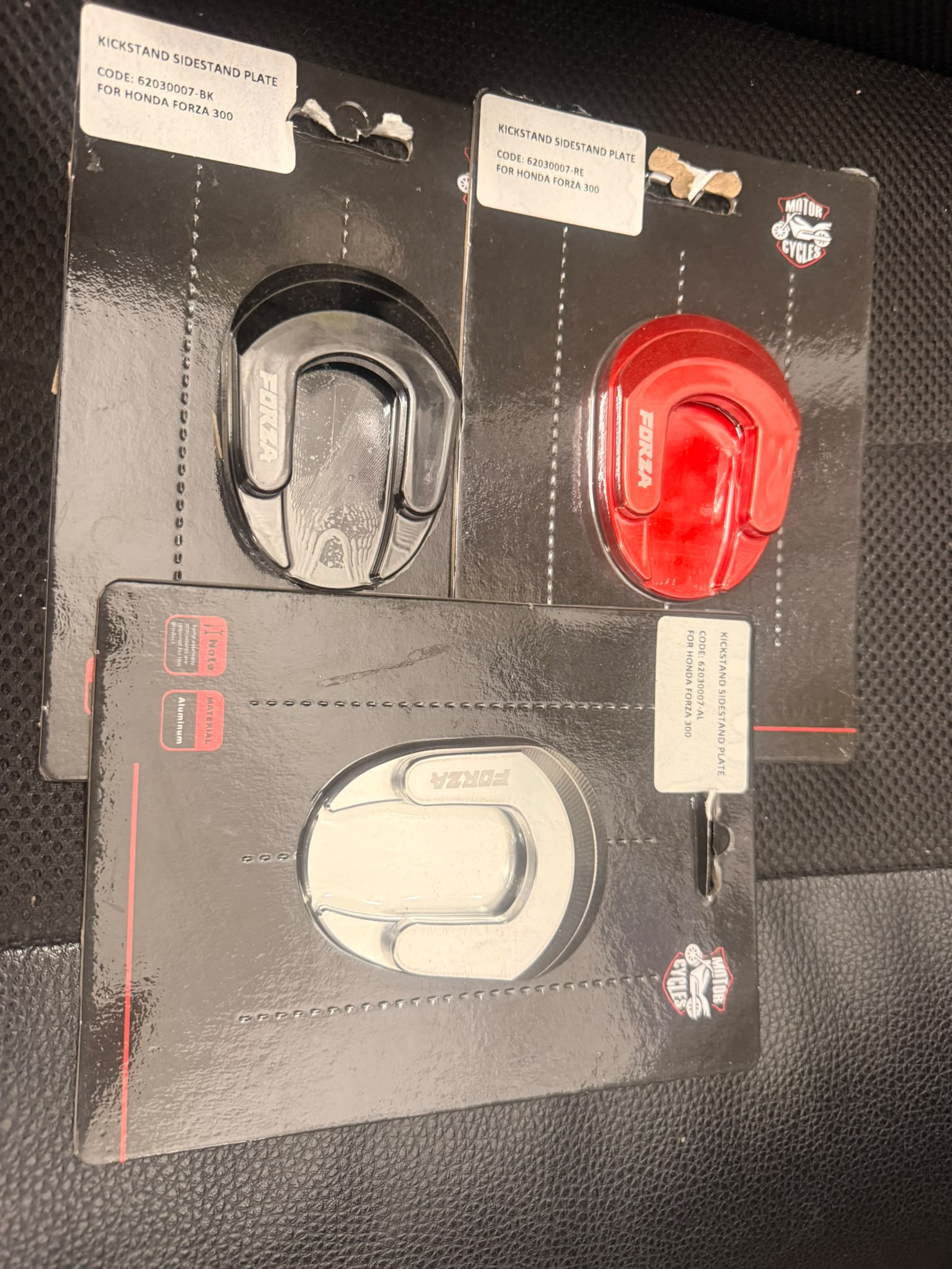ispezione piastra basetta cavalletto laterale Honda Forza 125 300 350 vari colori
