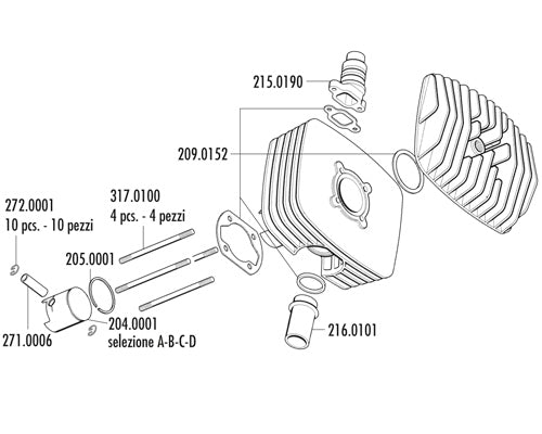 KIT MINAR.SER.6000 CORSA 42 80 CC
