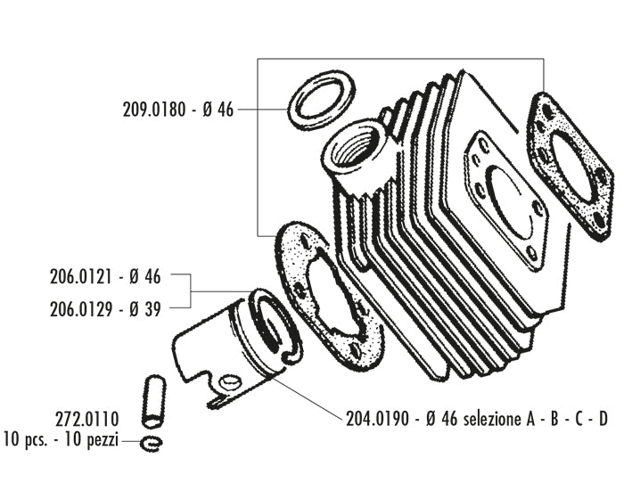 KIT MOTOBECANE 41-51-M16-92GT D.46