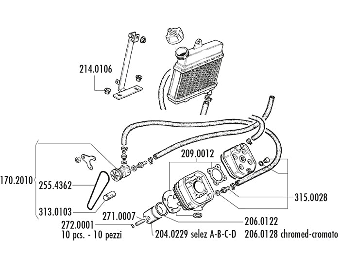 KIT PEUG.H2O D.40,2(CIL.PIST.TESTA)