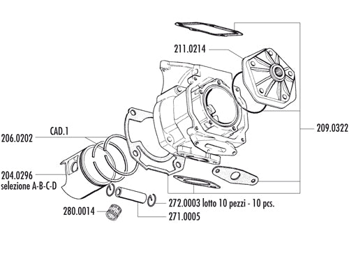 KIT MOTORE ROTAX 122/123 APRILIA125