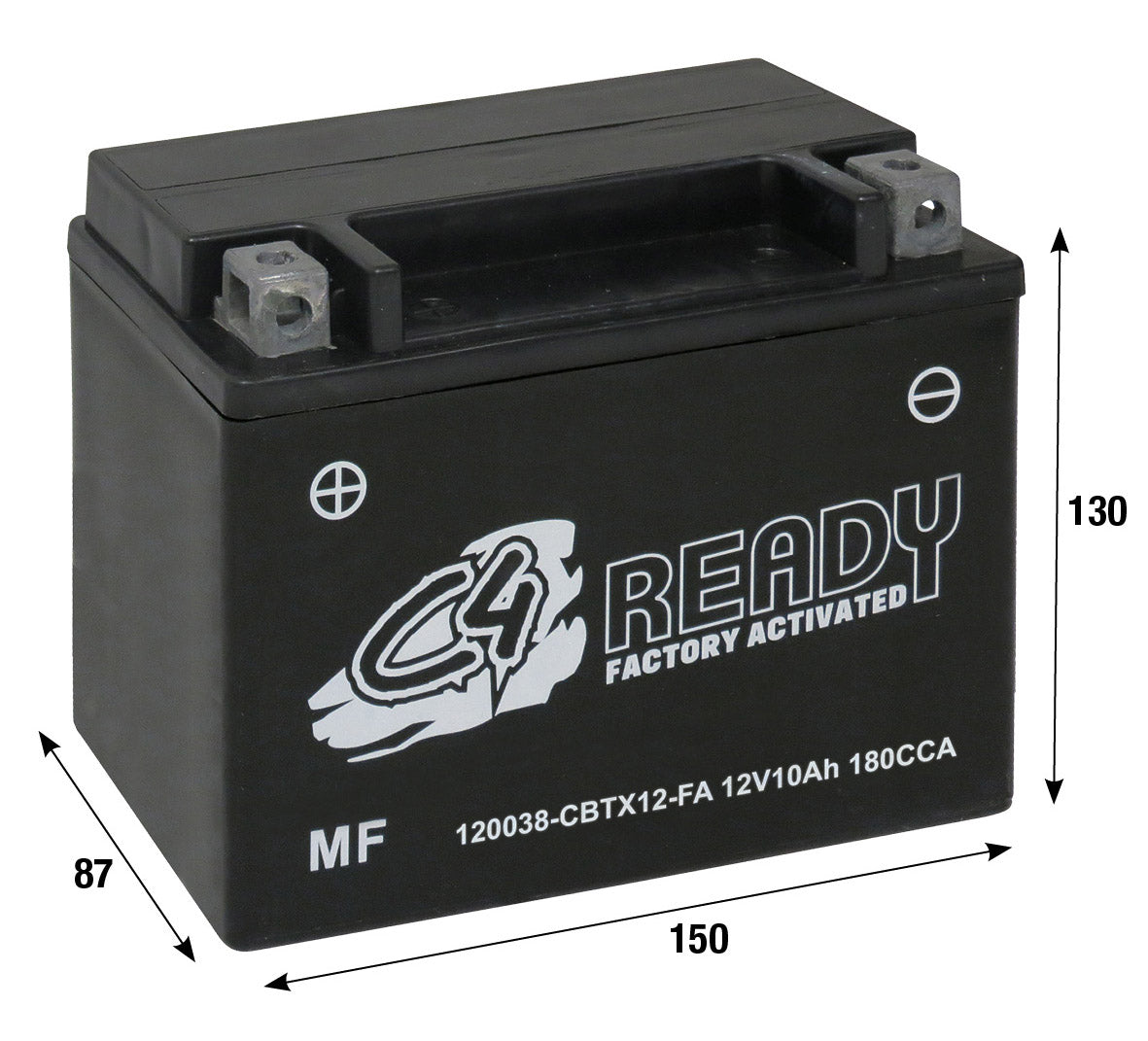 Batteria al gel CBTX12-FA C4 AEON APRILIA BENELLI DERBI GILERA HONDA KL 120038