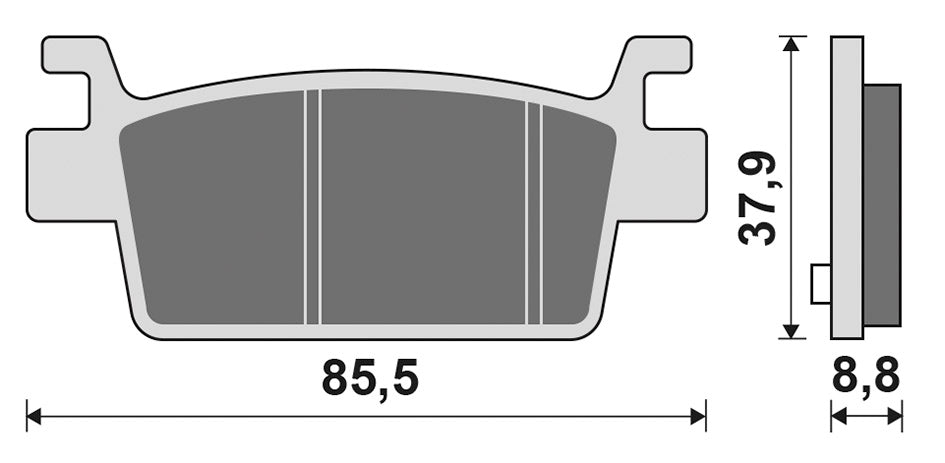Cp. pastiglie Kymco AK 550 post. C4 2017-2020 2023-2024 BP 154