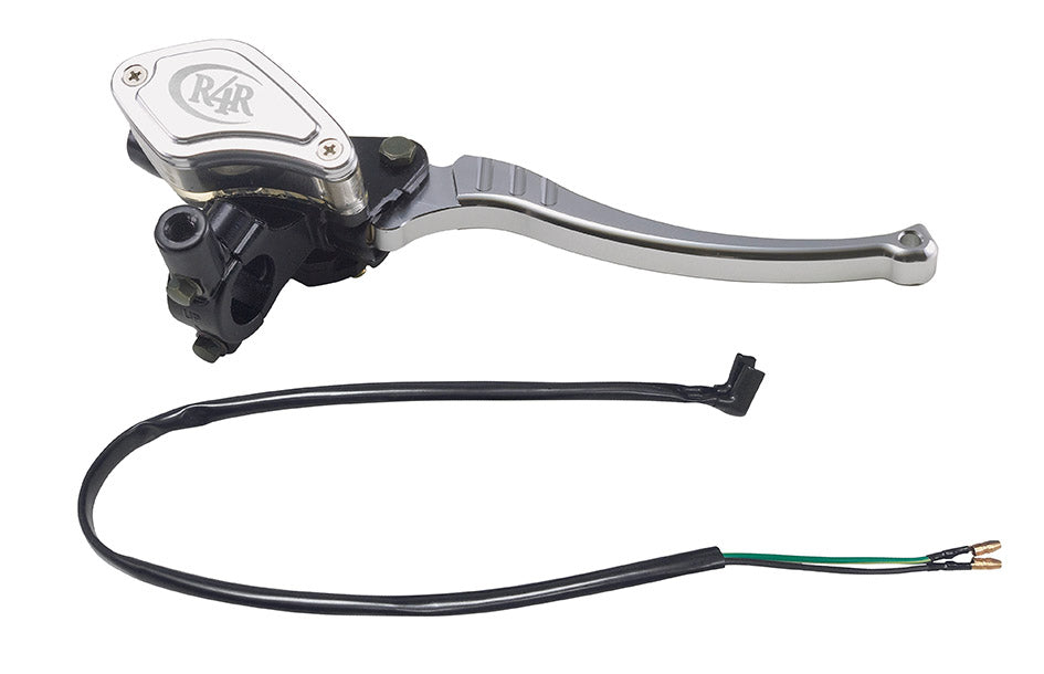 Pompa freno ant. universale DX nero/silver R4Racing 341037