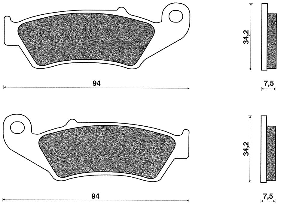 Cp. pastiglie freno RR 250/450, CRE 125 ant. C4 BETA HM HONDA 1990-2022 BP 103