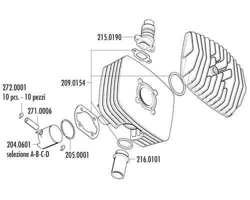 KIT ZUNDAPP S.6000 COR.41,6-80 C.C