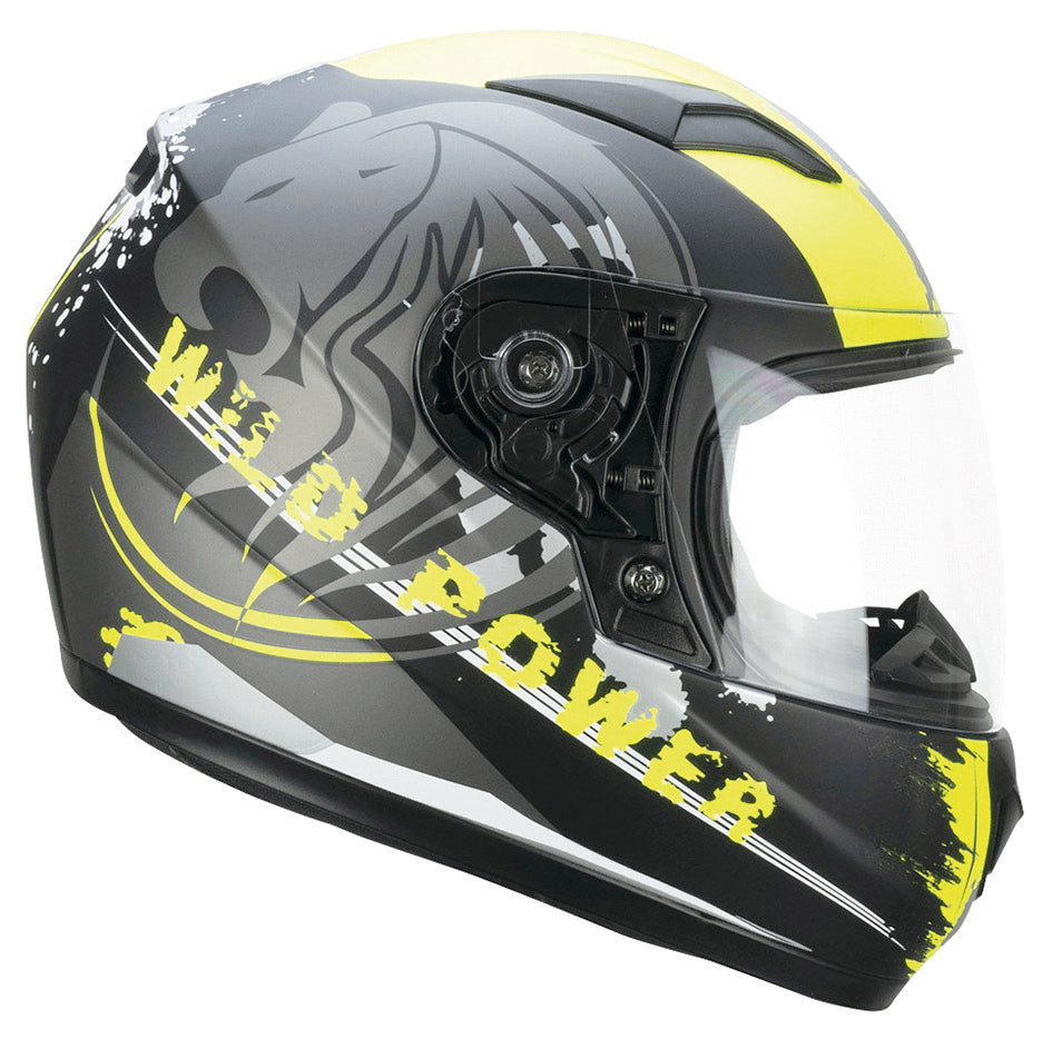 Casco Cgm Lucky Wild Nero Giallo Fluo Opaco M 442507