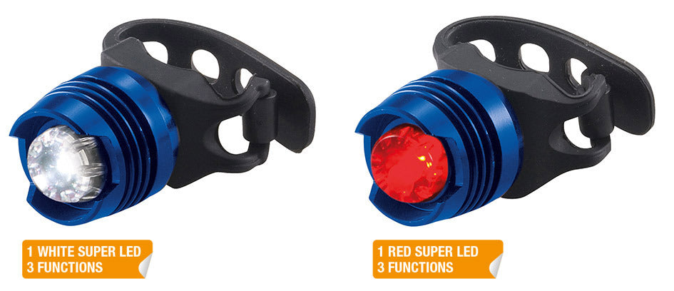 Cp. fanalini a led in alluminio blu ant. + post X4 700139