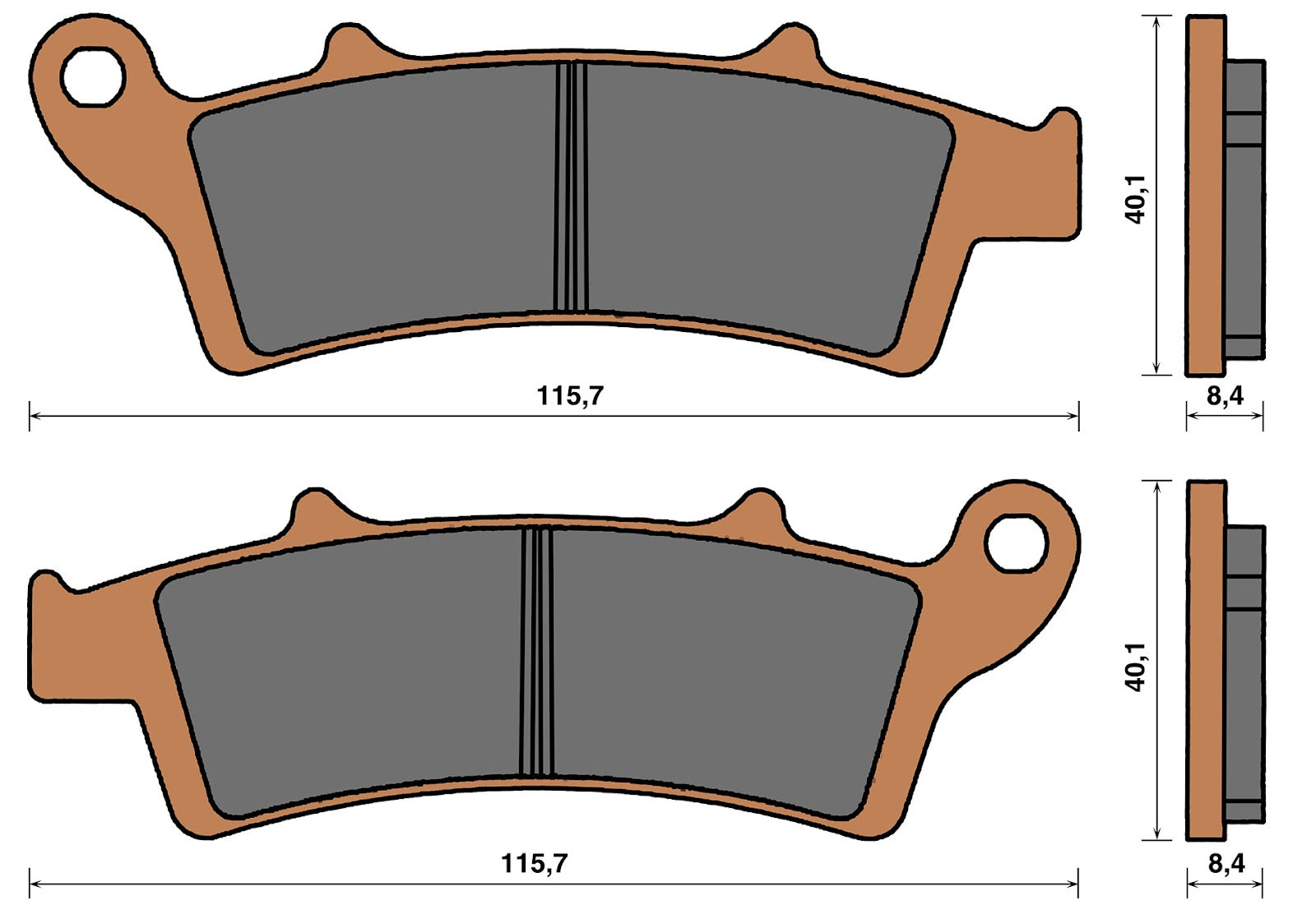 Pastiglie freno sinterizzate K-XCT, X-Town 125/300 ant. Top4 APRILIA 151087
