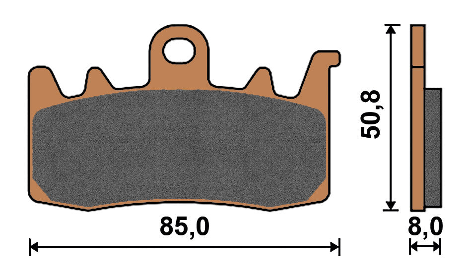 Pastiglie freno sinterizzate BMW GS 1200, Kymco AK 550 ant. Top4 151082
