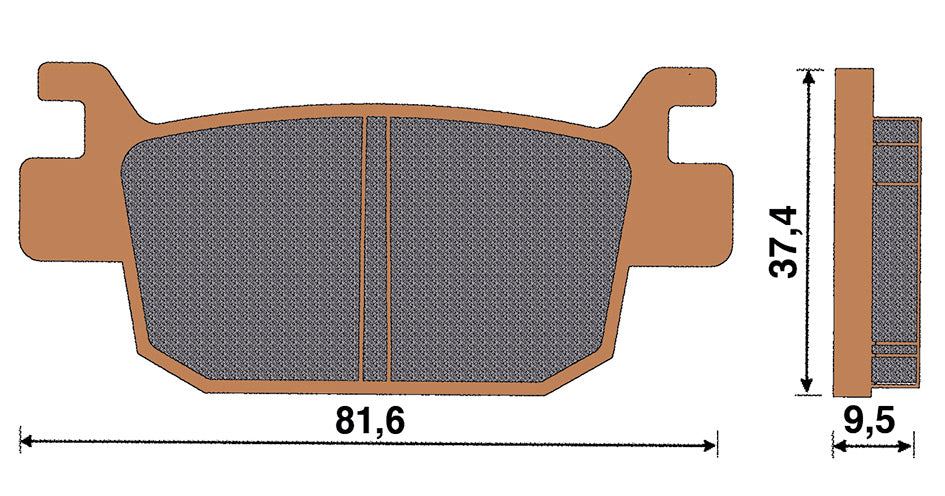 Cp. pastiglie freno sinterizzate Top4 Forza, SH 125/300/350 post. BENELLI 151068