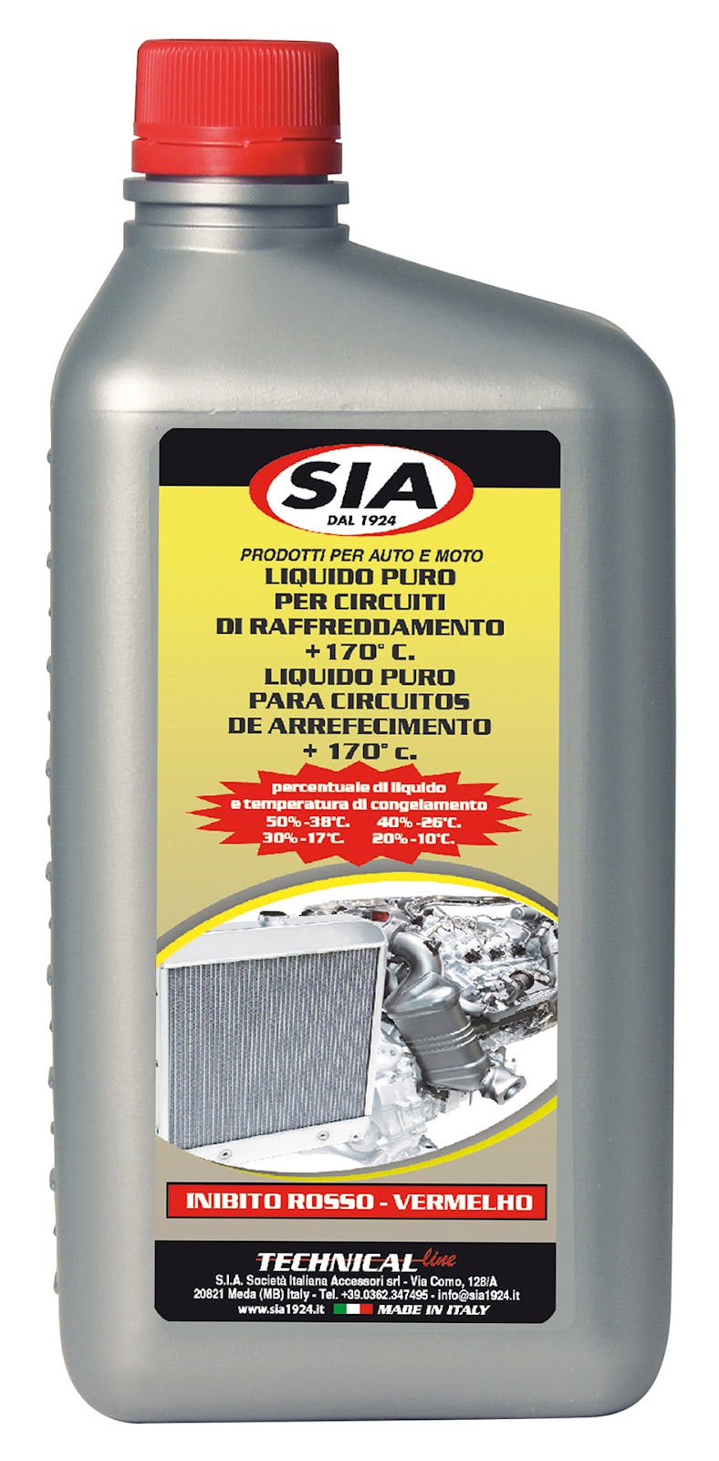 Liquido radiatori puro rosso 1lt. Sia 155040