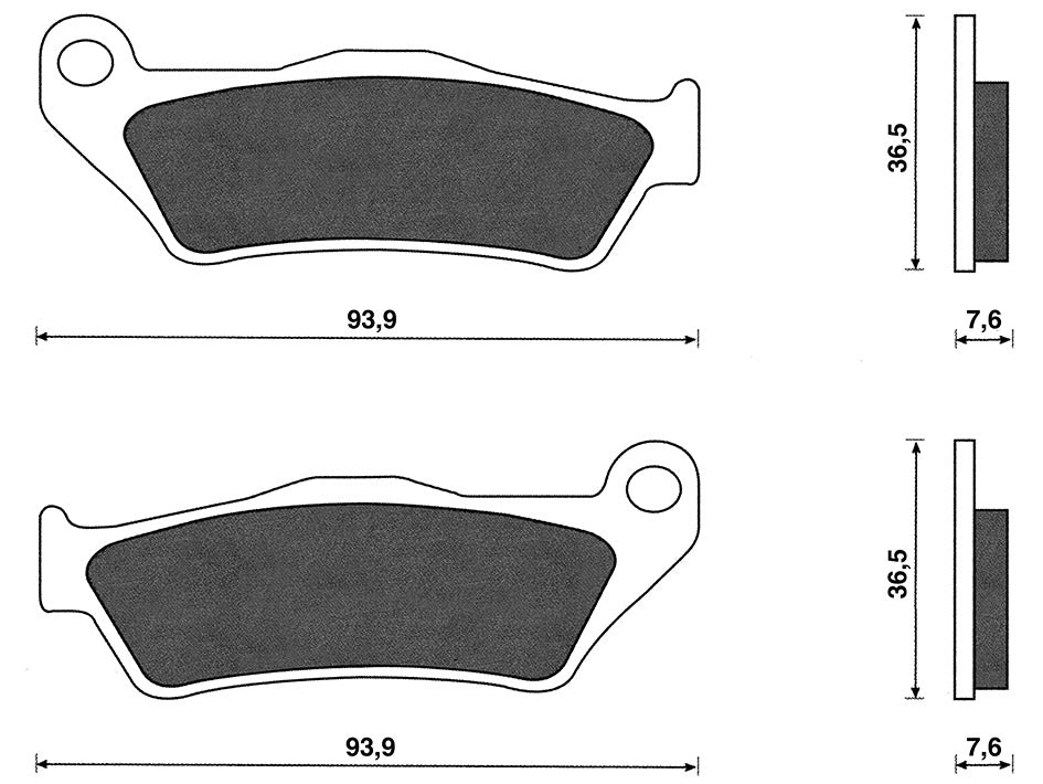 Cp. pastiglie freno Nexus 500, Majesty 125-180 ant. C4 APRILIA CF MOTO BP 073