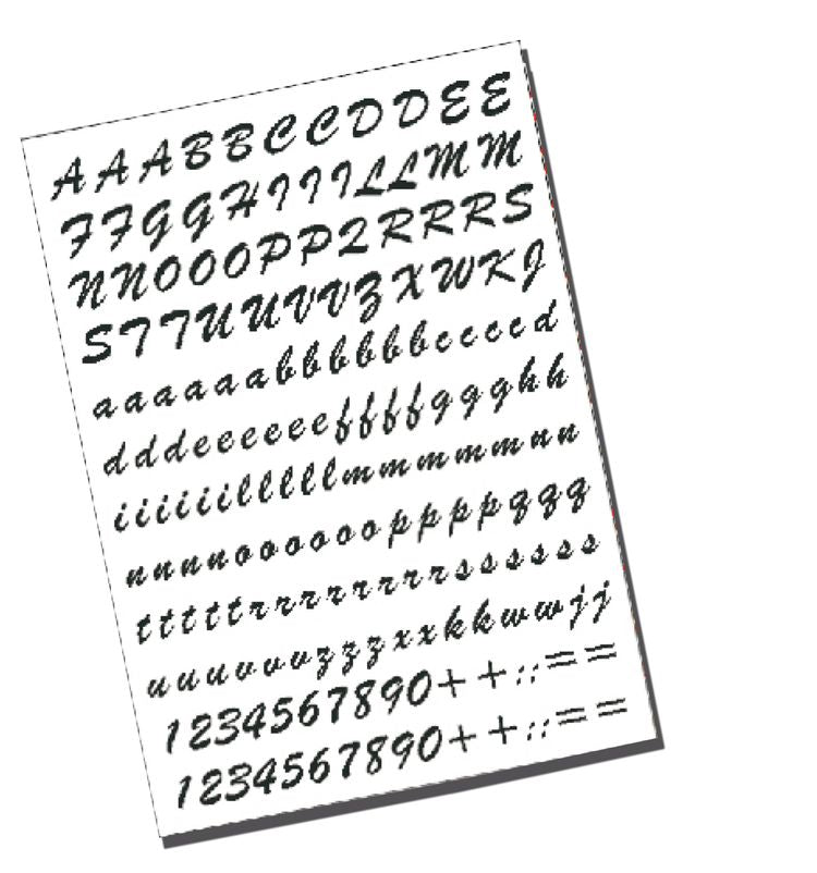 Kit lettere nero cm 20 x 24 T4Tune 050221