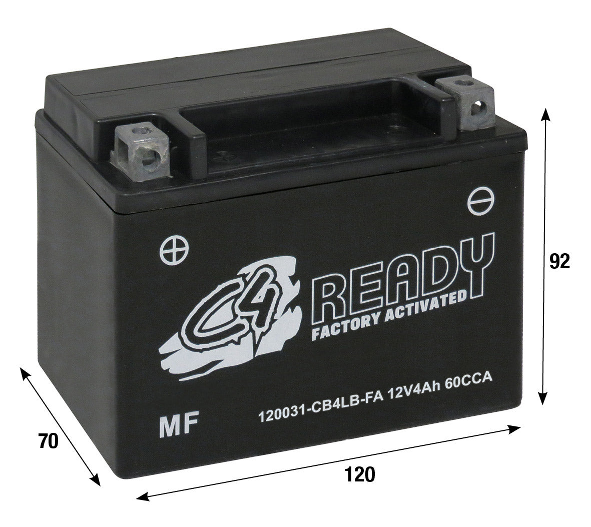Batteria al gel CB4LB-FA C4 APRILIA ATALA BENELLI BETA CAGIVA DERBI HONDA 120031