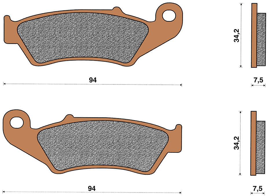 Cp. pastiglie freno sinterizzate Top4 RR 250-450, CRE 125 ant. BETA HM 151062