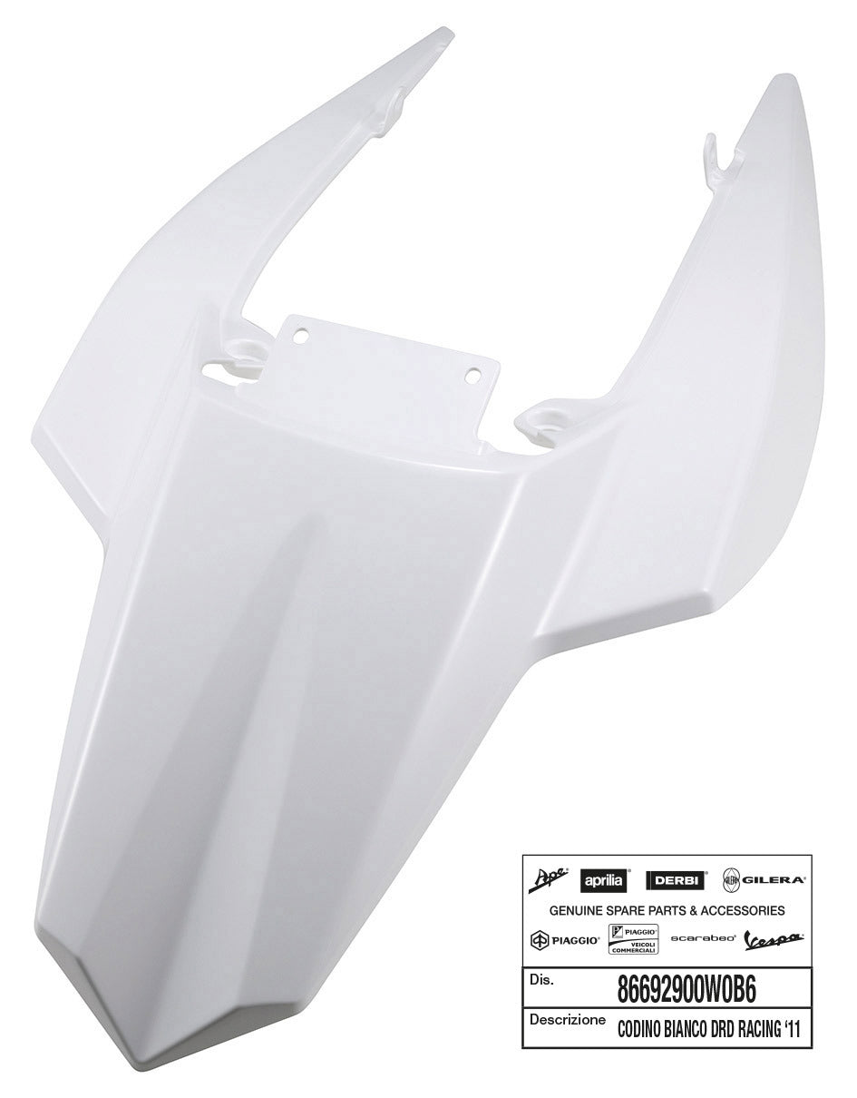 Codino bianco Piaggio DERBI GILERA SENDA 50 RCR 50 SMT 50 2010-2017 86692900W0B6