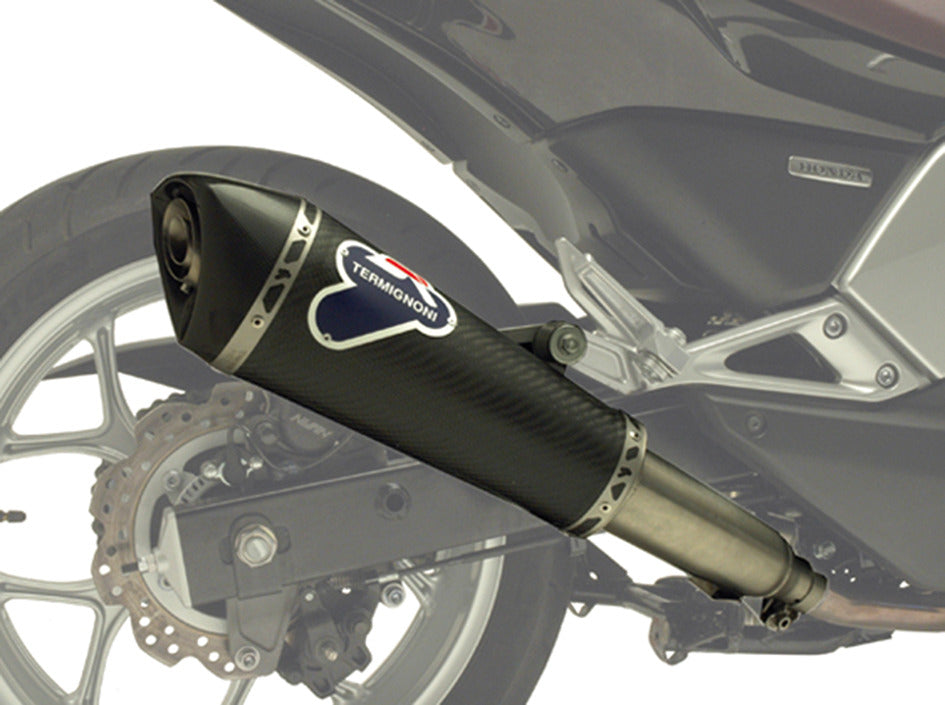 Marmitta Termignoni rotondo Integra 700/750 carbon omol. HONDA 2012-2015 010904