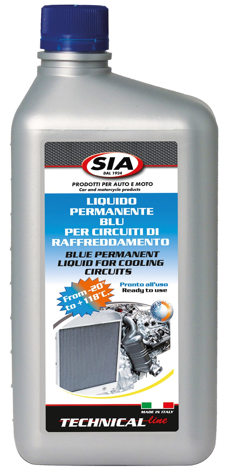 Liquido di raffreddamento -20° / +118° 1lt. inibito blu Sia 155022