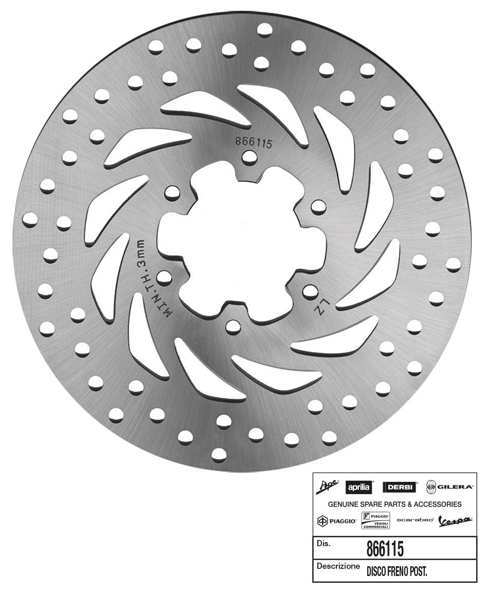 Disco freno post. Ø 218mm Aprilia RS4/SX 50, Senda 50 SM Piaggio DERBI 866115