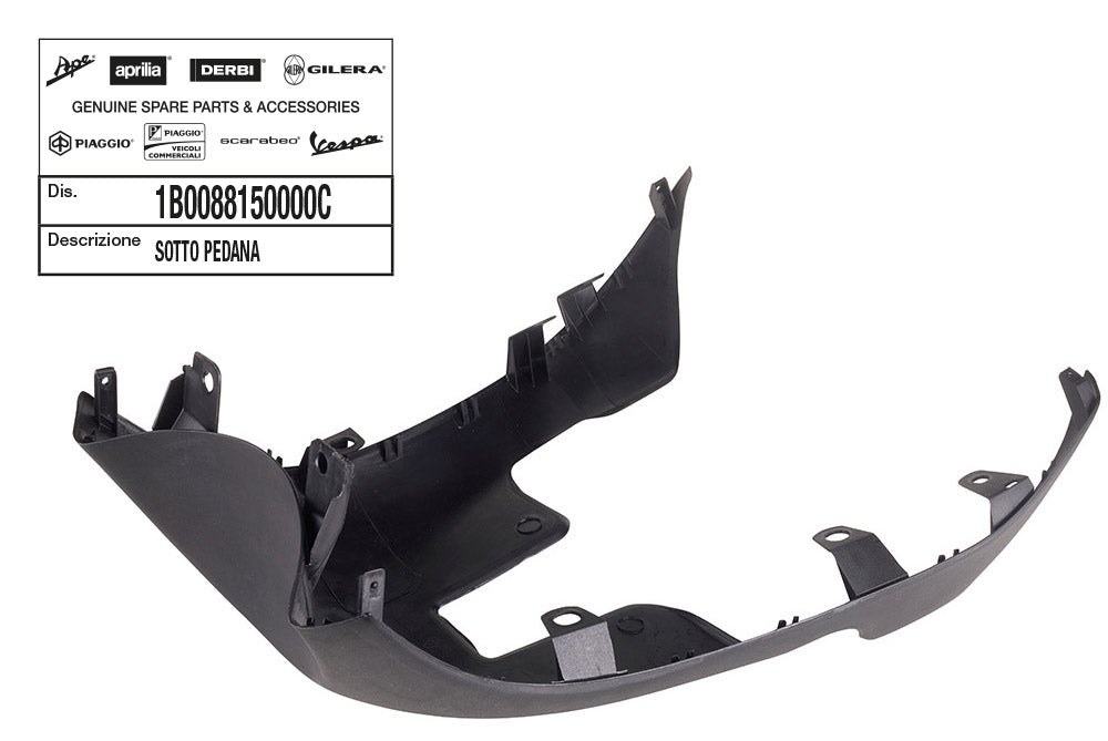 Sottopedana nera Piaggio Zip 50 2T/4T ('00/'23) ZIP 100 2000-2023 1B0088150000C
