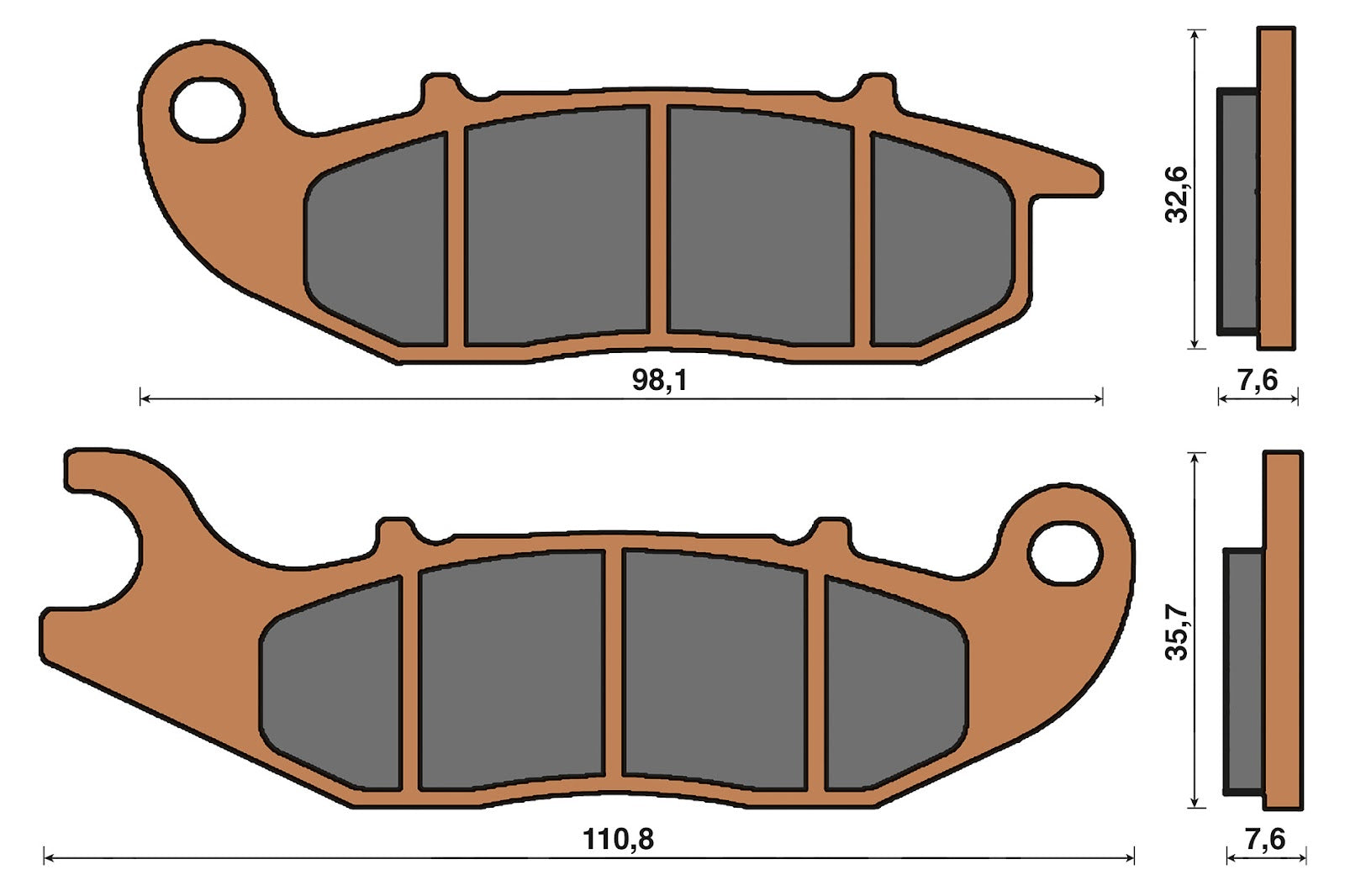 Pastiglie freno sinterizzate New Liberty, Medley 125 ant. Top4 APRILIA 151085