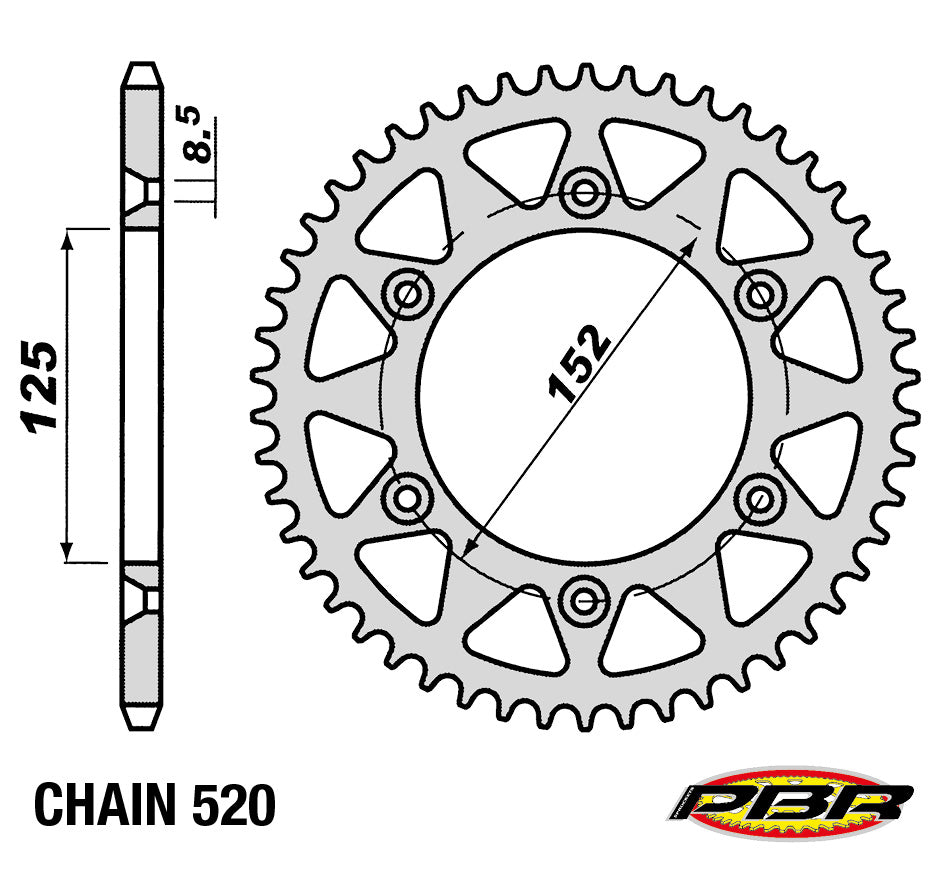 Corona cat. 520 Z=49 PBR BETA RR ENDURO 250 RR ENDURO 300 2016-2022 4649 ERG Z49