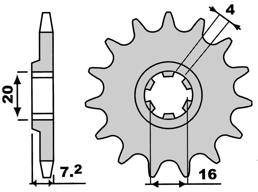 Pignone catena 420 Z=13 T4Tune 610313