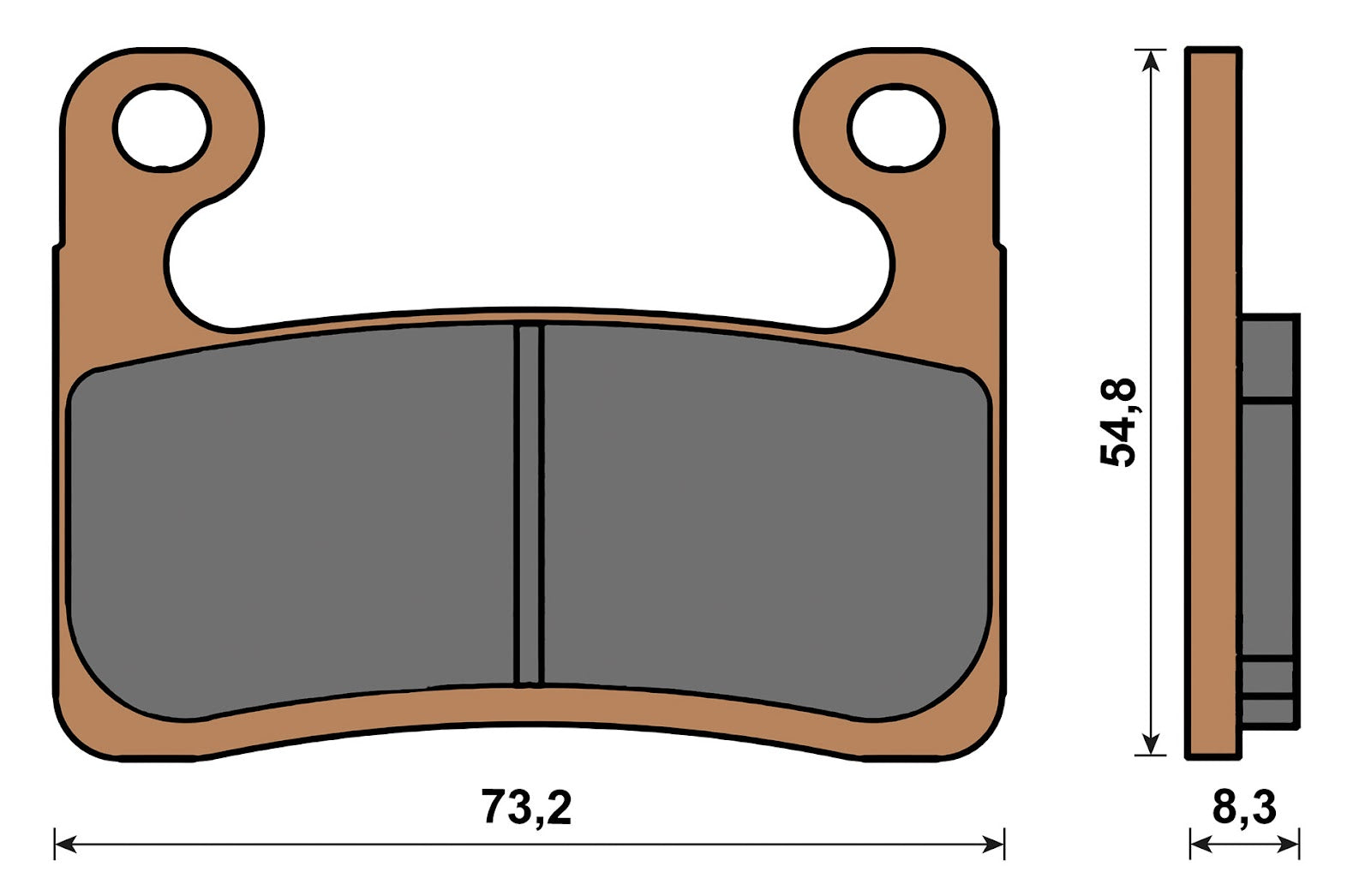 Cp. pastiglie freno sinterizzate BMW R 1250 GS EU4/EU5 ant. Top4 151091