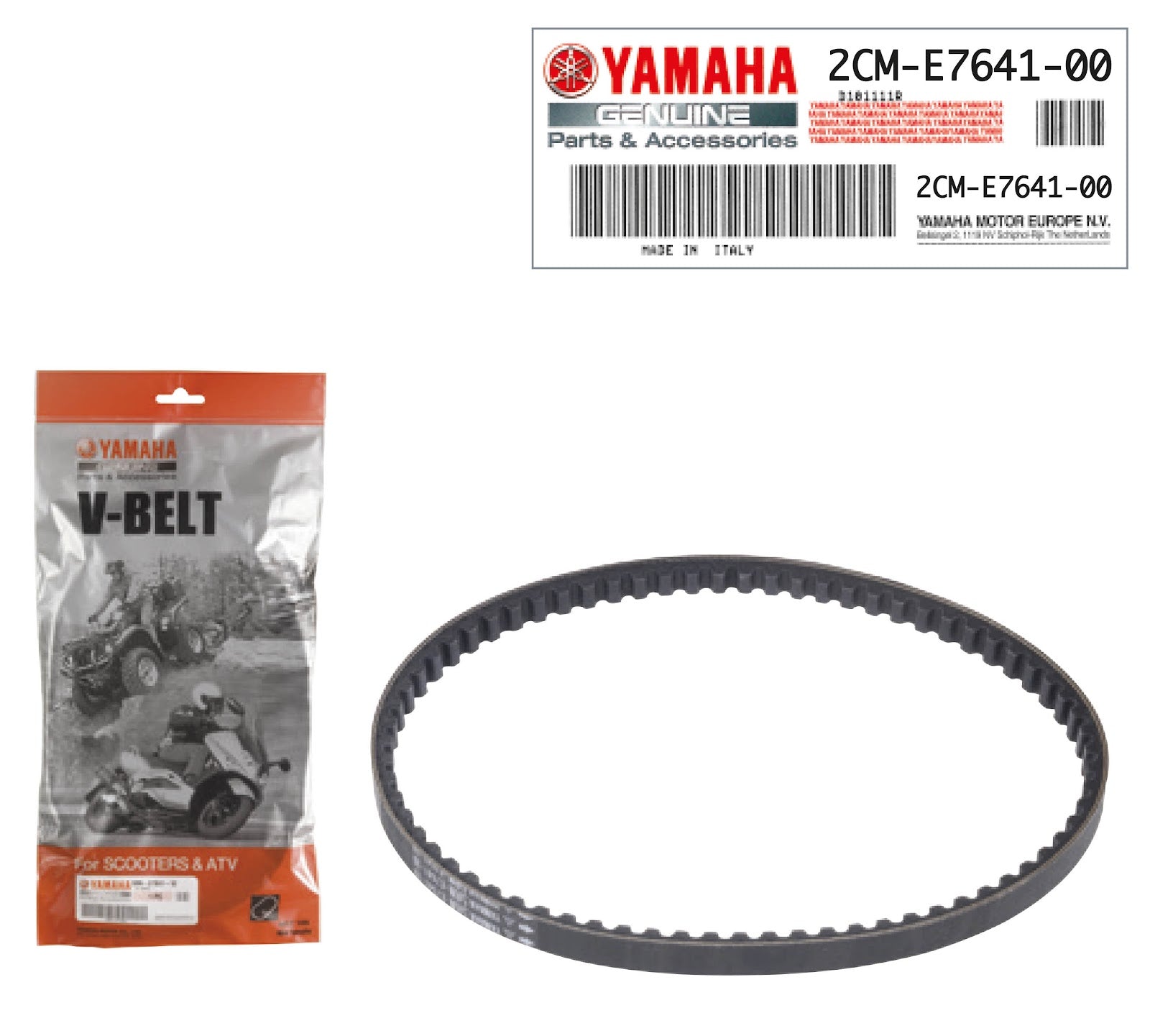 Cinghia originale Tricity 125 ('14/'16) (2CM-E7641-00) MBK YAMAHA BELT 138