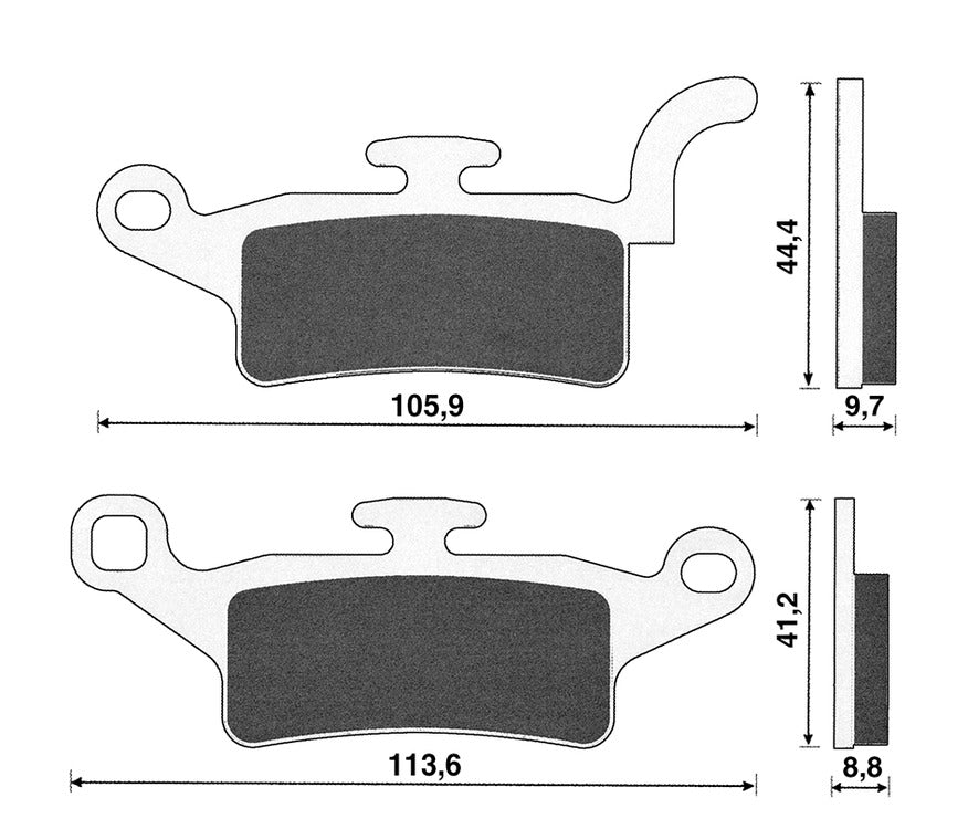 Cp. pastiglie freno BW'S, Xenter 125 ant. C4 YAMAHA BW'S 125 XENTER 150 BP 132