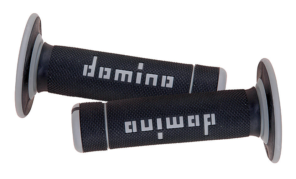 Manopole Domino enduro grigio/nero GRIPS 041