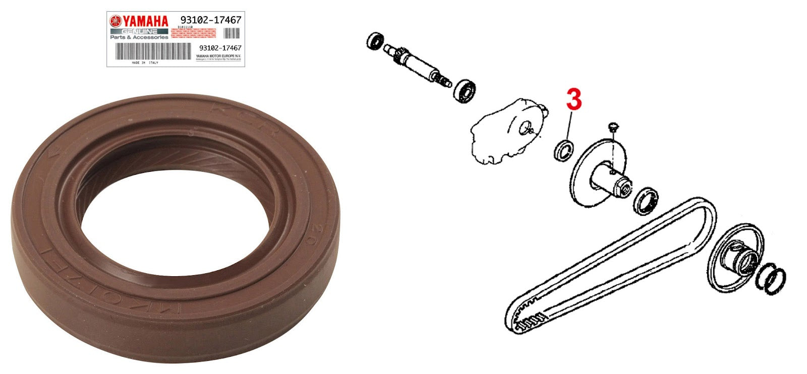 Paraolio D. 15,9x28x5,5 (93102-17467) APRILIA ATALA BENELLI BETA ITALJET 082201