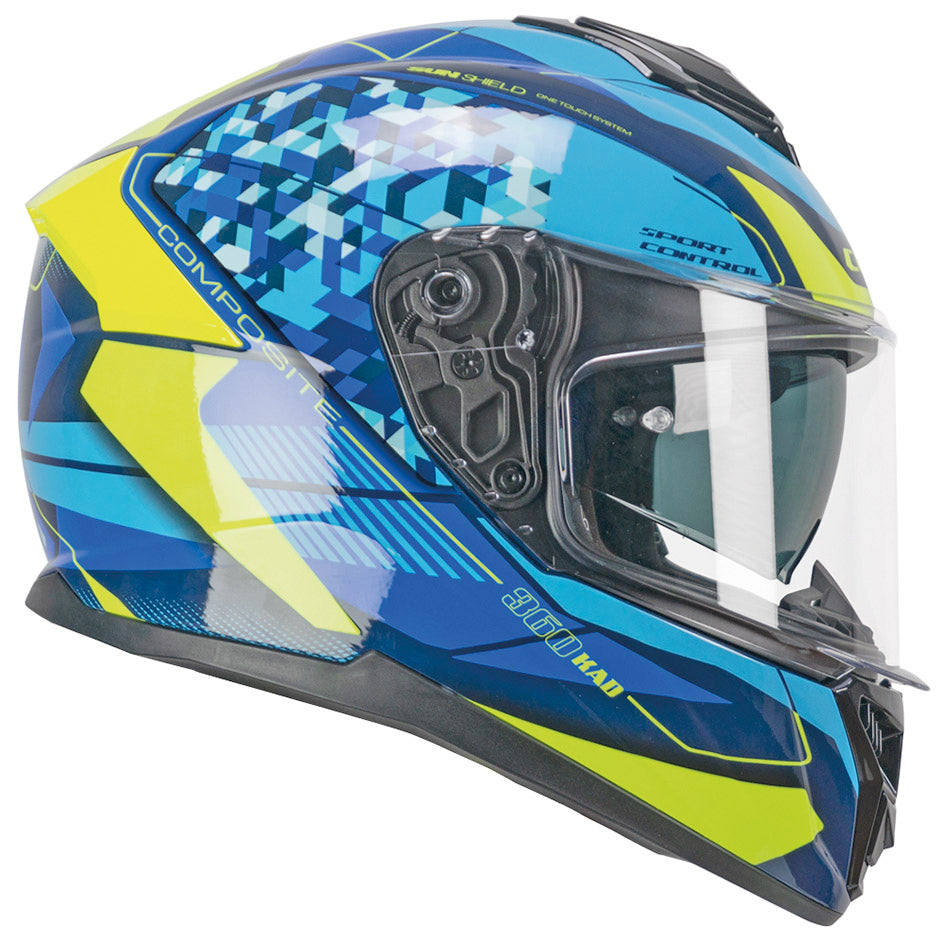 Casco Cgm Kad Race Blu Giallo Fluo S 442437