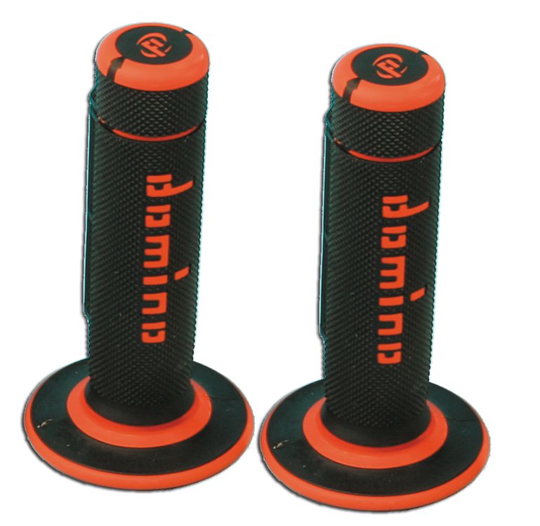 Manopole Domino enduro arancio/nero GRIPS 016