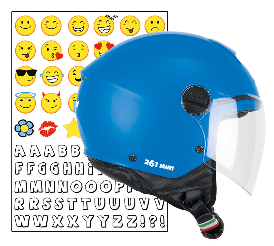 Casco Cgm Mini Mono Azzurro Opaco XL 442425