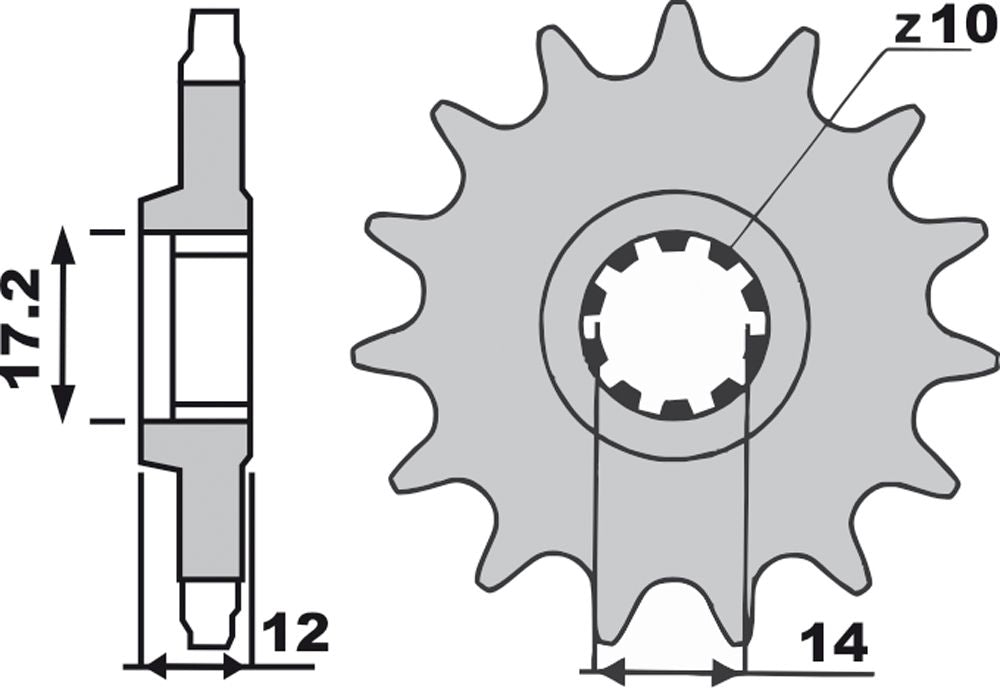 Pignone catena 420 - Z=12 T4Tune GILERA GSM H@K 50 1997-2001 610212