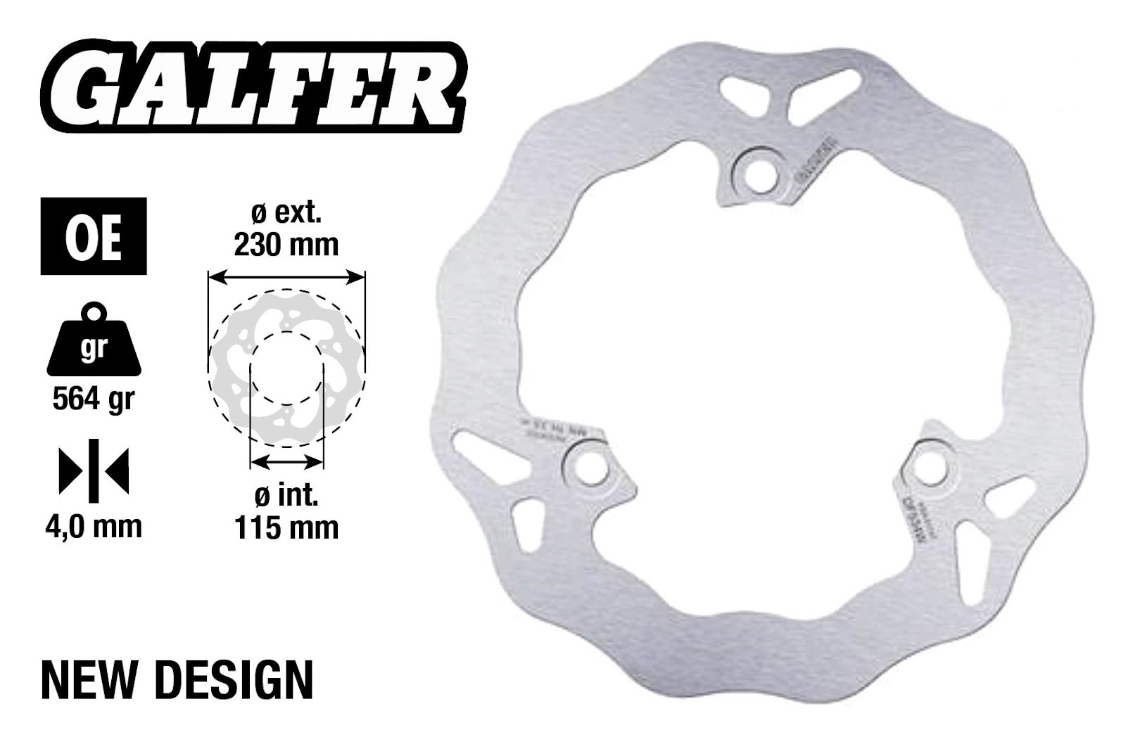 Disco freno Wave N-Max 125/155 ant. Ø 230mm Galfer YAMAHA N-MAX 155 152026