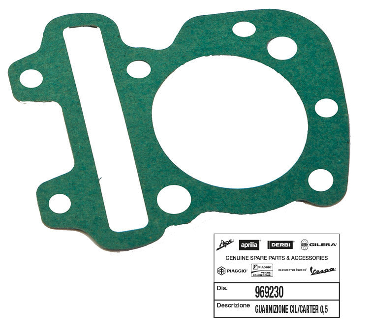 Guarnizione base cilindro 0.5 Piaggio APRILIA DERBI ITALJET MALAGUTI S 50 969230