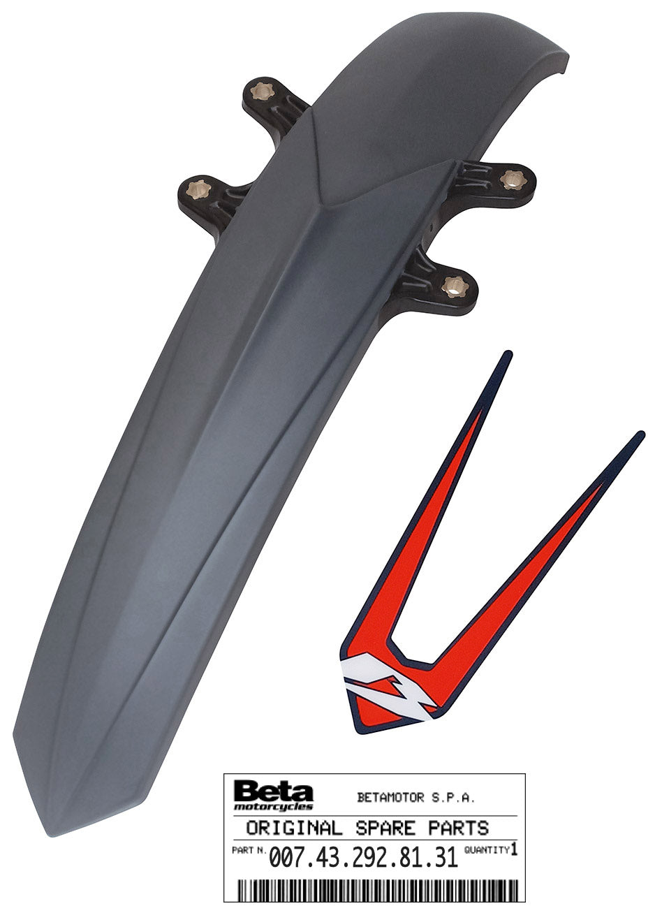 Parafango anteriore grigio Beta Evo 2T 2024 310195
